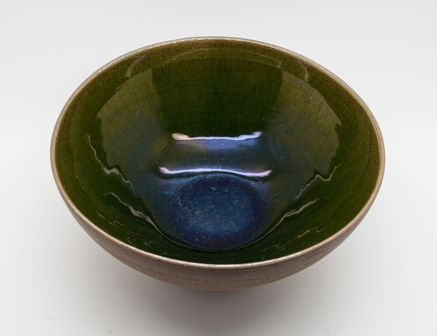 STURE G OHLSSON Dark Green Blue Glazed Bowl Mollaris.com 