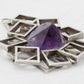 TEDDY JOHN LARSSON Modernist Raw Amethyst Solid Sterling Silver (925S) Pendant Mollaris.com 