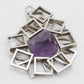 TEDDY JOHN LARSSON Modernist Raw Amethyst Solid Sterling Silver (925S) Pendant Mollaris.com 