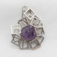 TEDDY JOHN LARSSON Modernist Raw Amethyst Solid Sterling Silver (925S) Pendant Mollaris.com 