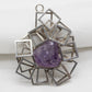 TEDDY JOHN LARSSON Modernist Raw Amethyst Solid Sterling Silver (925S) Pendant Mollaris.com 