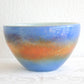 VILNIAUS STIKLO STUDIJA Contemporary Studio Art Blue Orange Glass Bowl Mollaris.com 