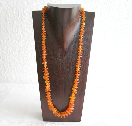 VINTAGE BALTIC AMBER Necklace Cognac 32 gr Mollaris.com 