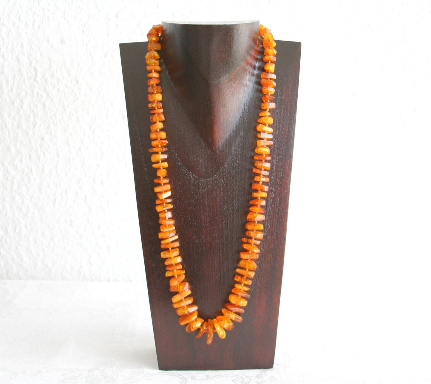 VINTAGE BALTIC AMBER Necklace Cognac 47 gr Mollaris.com 