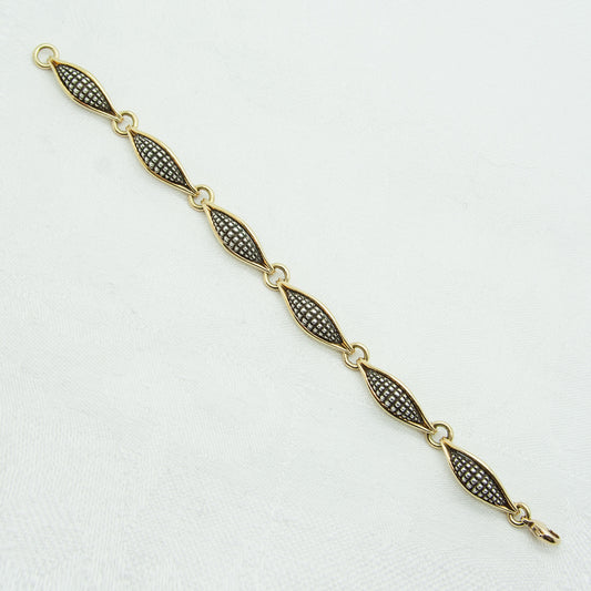 GEORG JENSEN LENE MUNTHE MODERNIST 18K SOLID GOLD STERLING BRACELET #425B | LATE 20TH CENTURY