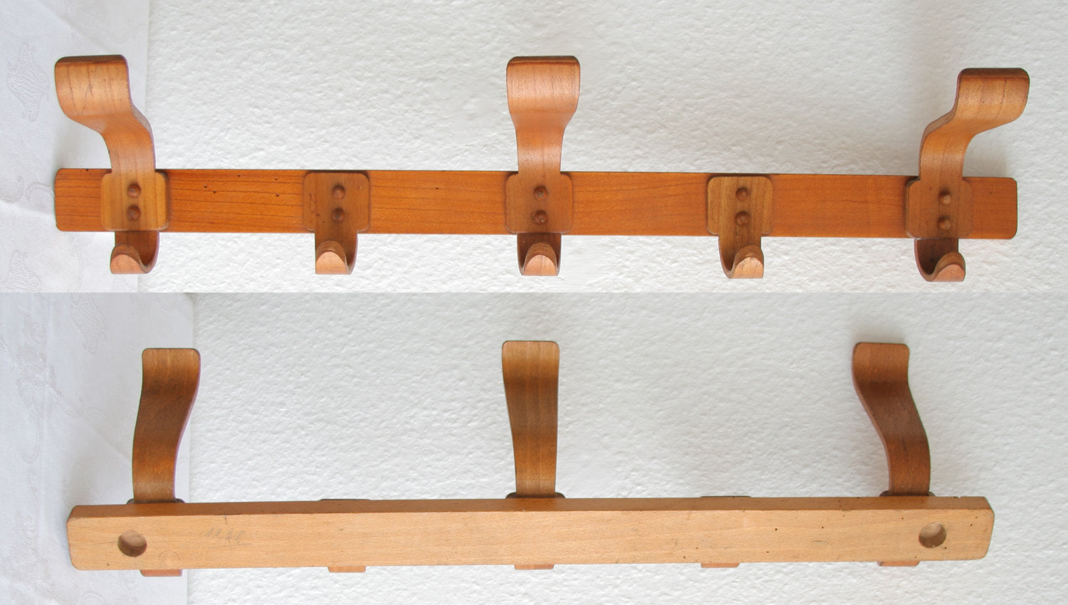 BRUNO PAUL Deutsche Werkstätten Hellerau Laminated Wood Art Deco / Early Modernist Coat Rack Mollaris.com 