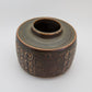 Bing & Grøndahl VALDEMAR PETERSEN Geometric Decorated Brown Glazed Stoneware Vase Mollaris.com 