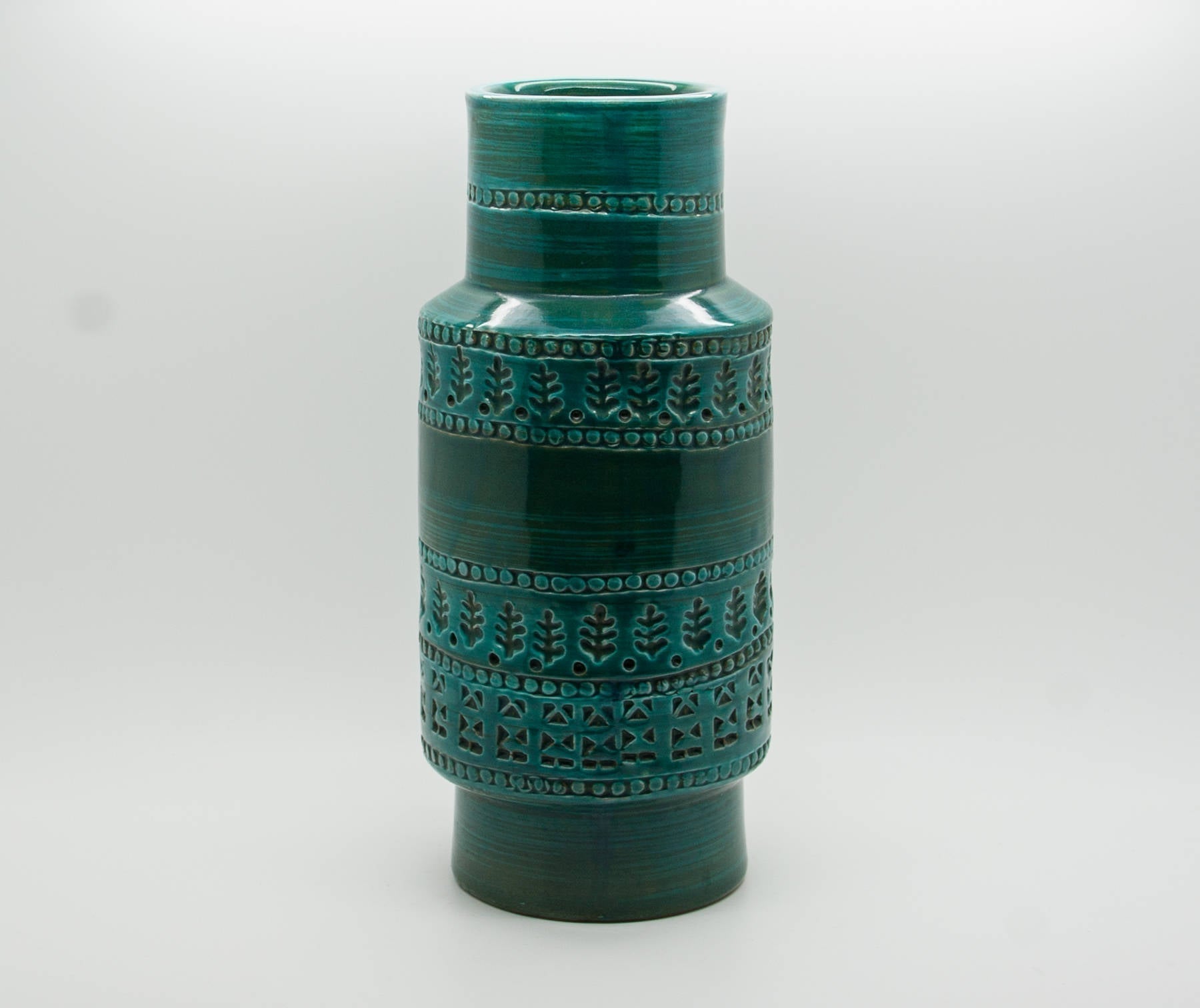 Bitossi ALDO LONDI Large Dark Green Ceramic Vase Mollaris.com 