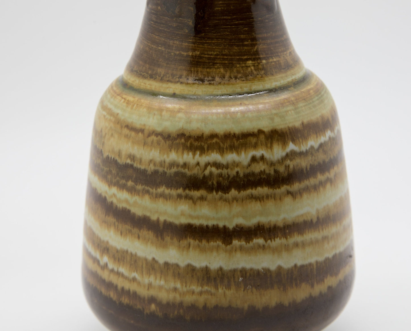 GUNNAR ANDERSSON Höganäs Brown and Yellow Glazed Stoneware Vase Mollaris.com 