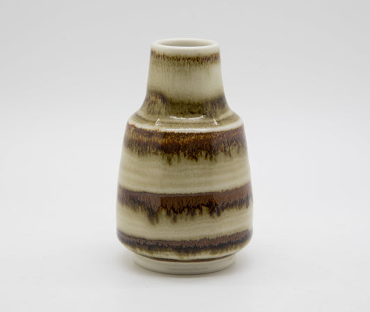 GUNNAR BORG Höganäs Brown and Beige Glazed Miniature Stoneware Vase Mollaris.com 