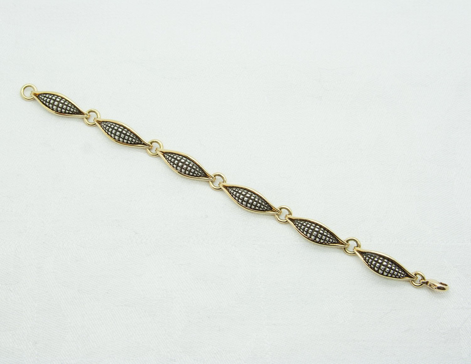 Georg Jensen LENE MUNTHE Modern 18K Solid Gold Sterling Bracelet # 425 B Mollaris.com 