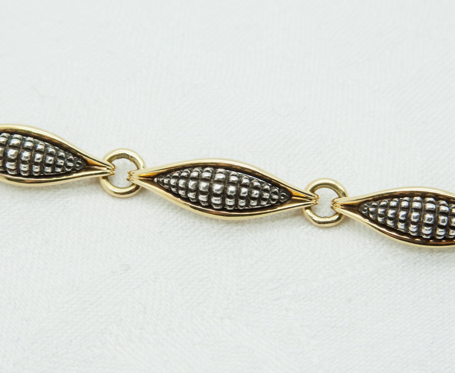 Georg Jensen LENE MUNTHE Modern 18K Solid Gold Sterling Bracelet # 425 B Mollaris.com 