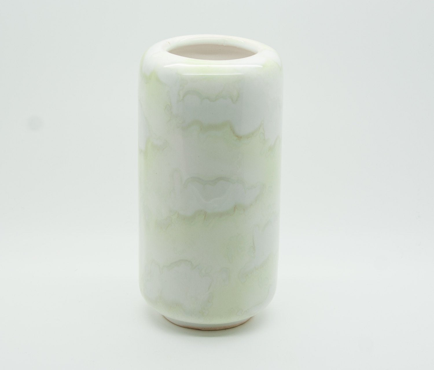 HELGE ØSTERBERG White Yellow Glazed Stoneware Vase Mollaris.com 