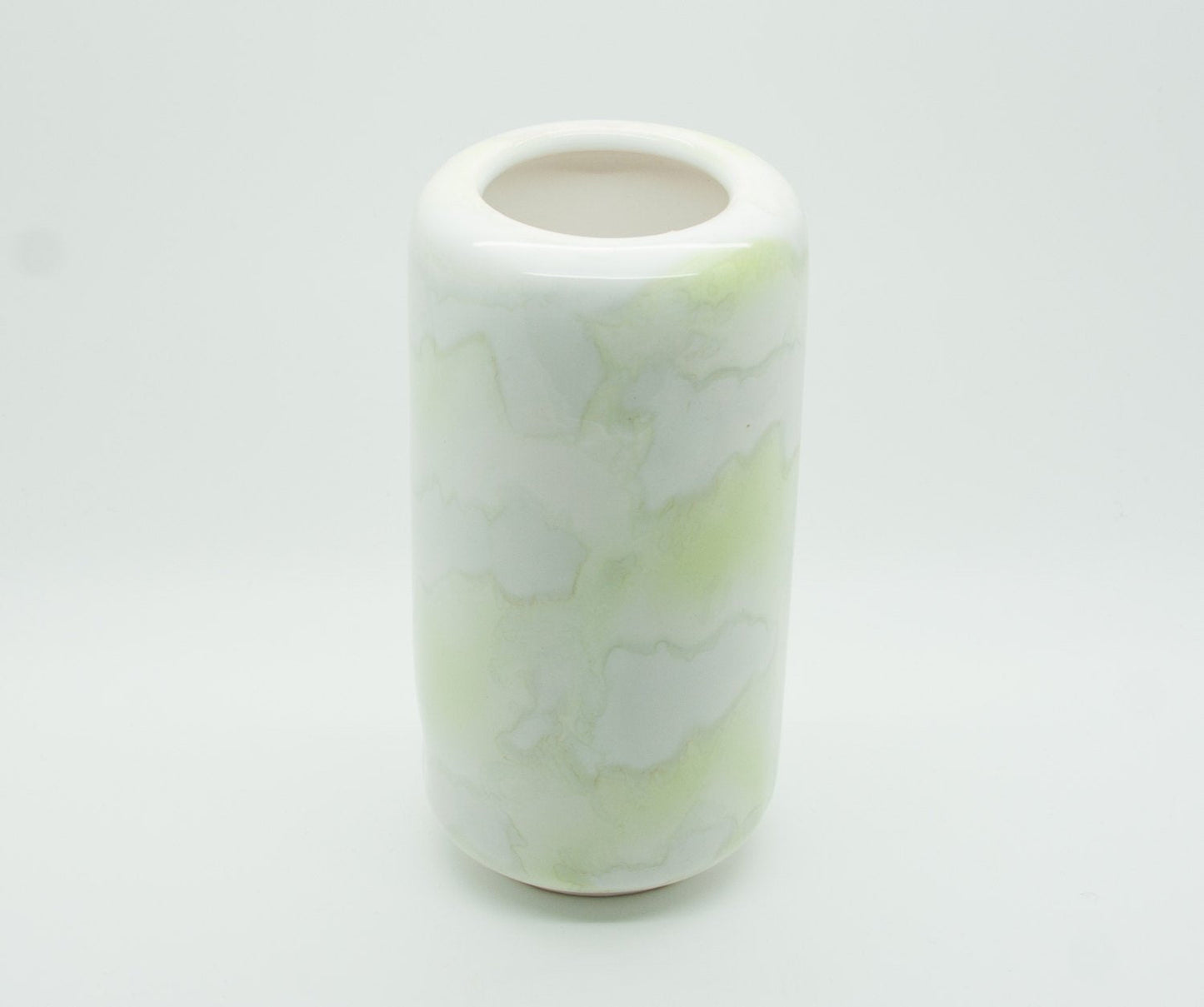 HELGE ØSTERBERG White Yellow Glazed Stoneware Vase Mollaris.com 