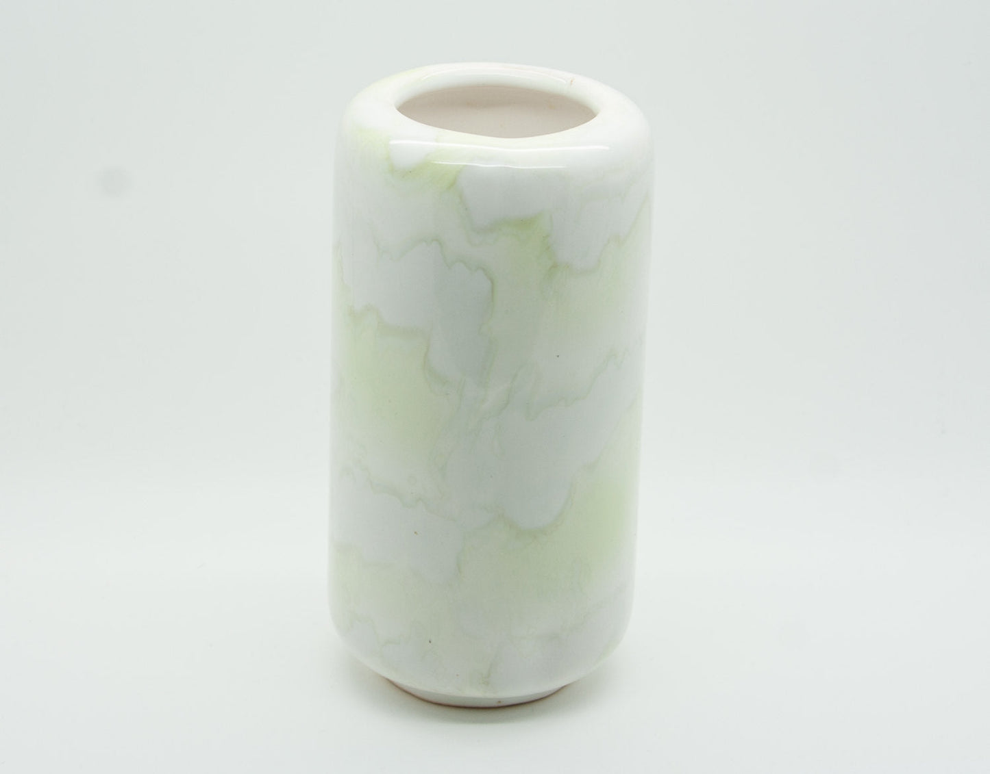 HELGE ØSTERBERG White Yellow Glazed Stoneware Vase Mollaris.com 