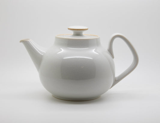 HENNING KOPPEL Bing & Grøndahl Large White Speckled Glazed Stoneware Tea Pot Mollaris.com 