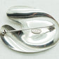 HERMANN SIERSBØL Modernist Abstract Leaf Solid Sterling Silver Brooch (925S) Mollaris.com 