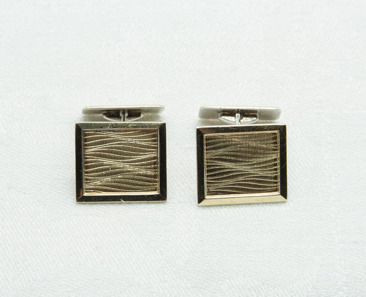 HUGO GRÜN Modernist Gold-Plated Solid Silver (830S) Cufflinks Mollaris.com 