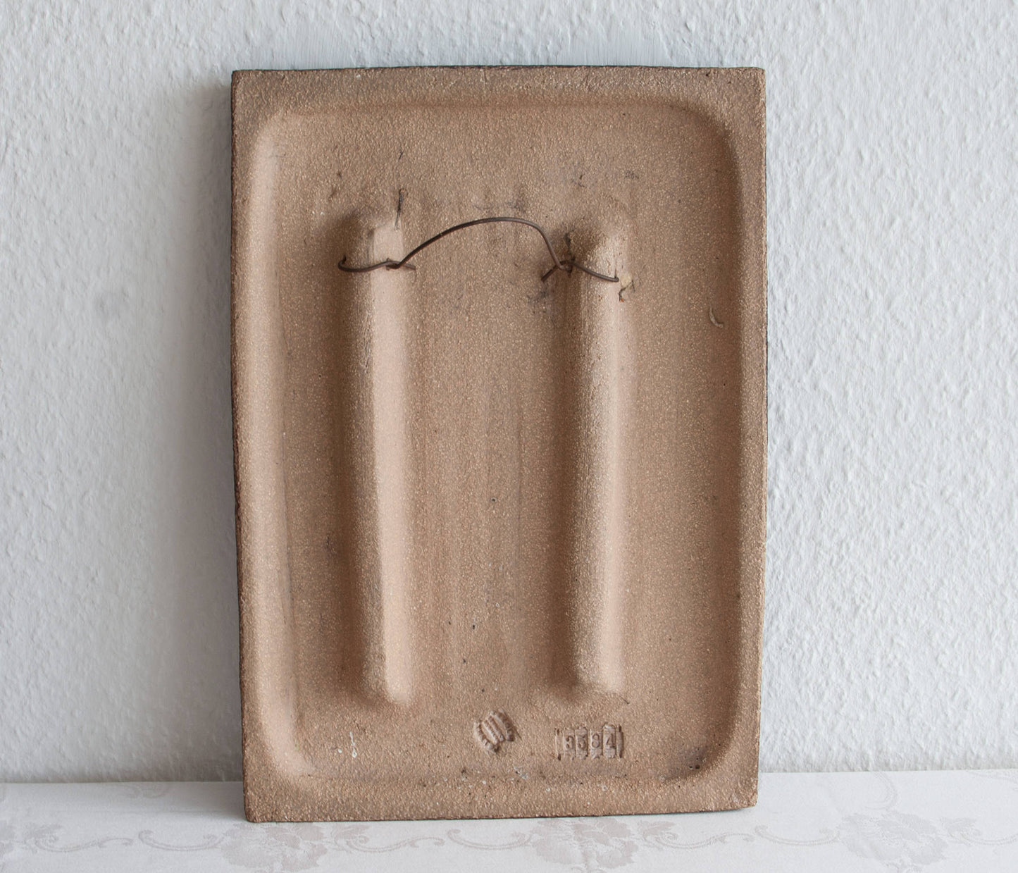 JOSEPH SIMON Søholm Couple Beneath Tree Stoneware Wall Plaque Mollaris.com 