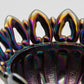 NORTHWOOD Carnival Glass Purple Amethyst WILD ROSE Three-footed Nut Bowl Mollaris.com 