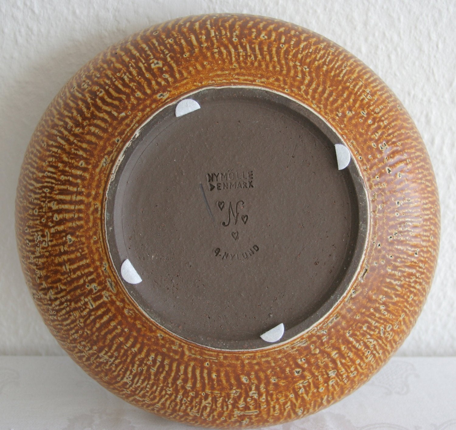 Nymølle GUNNAR NYLUND Large Brown Stoneware Bowl Dish Mollaris.com 