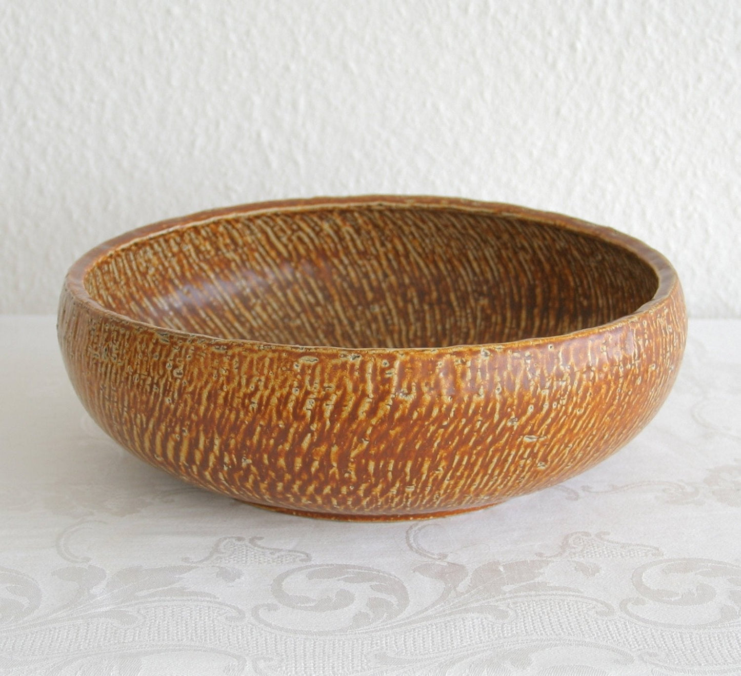 Nymølle GUNNAR NYLUND Large Brown Stoneware Bowl Dish Mollaris.com 