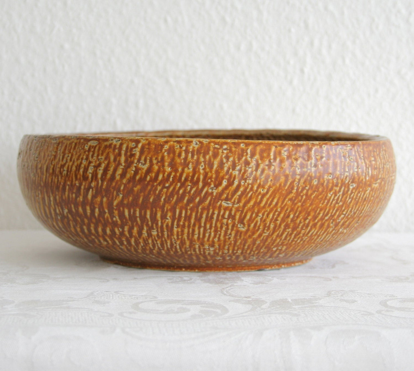 Nymølle GUNNAR NYLUND Large Brown Stoneware Bowl Dish Mollaris.com 