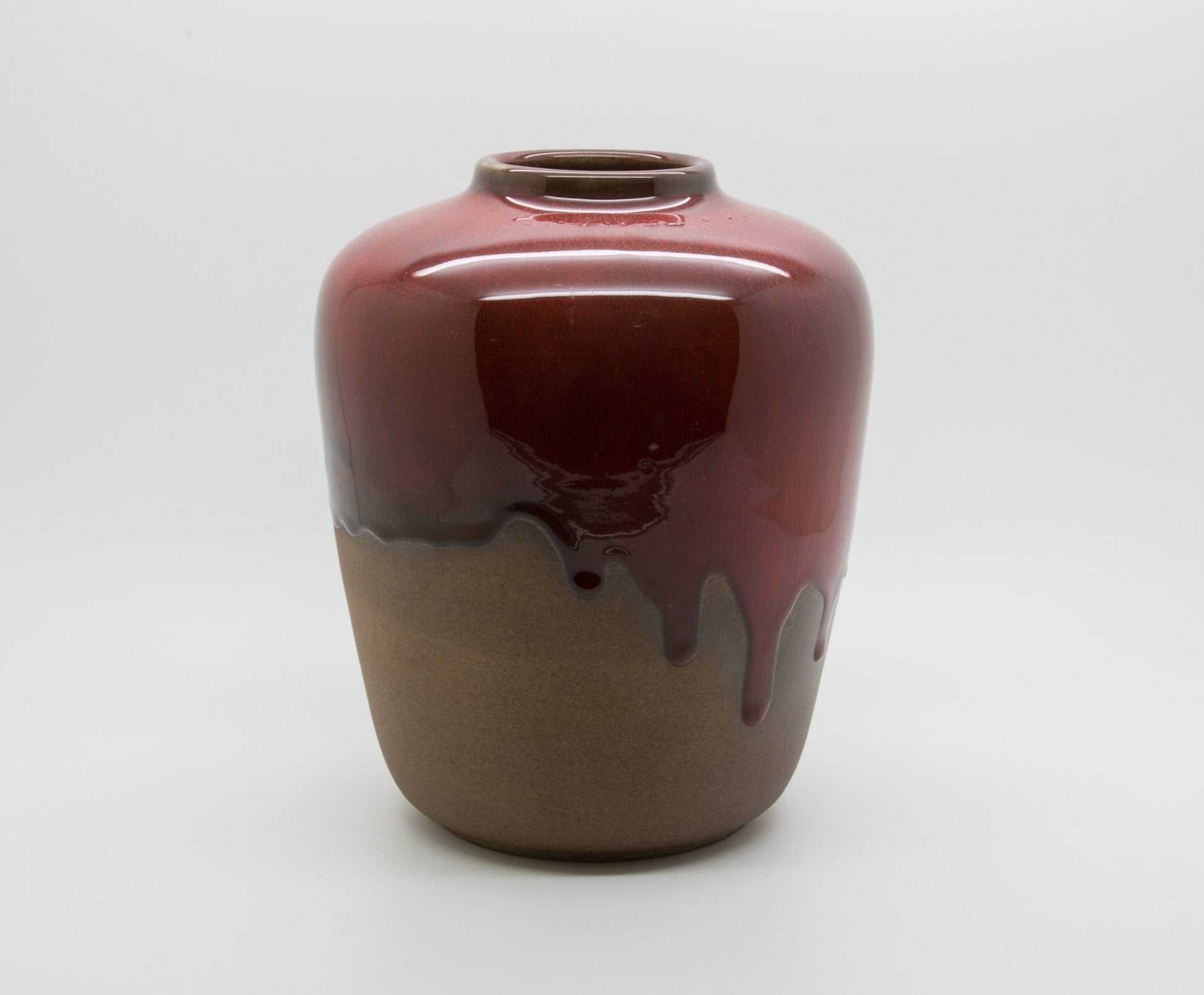 Nymølle GUNNAR NYLUND Red Oxblood Drip Glazed Stoneware Vase Mollaris.com 