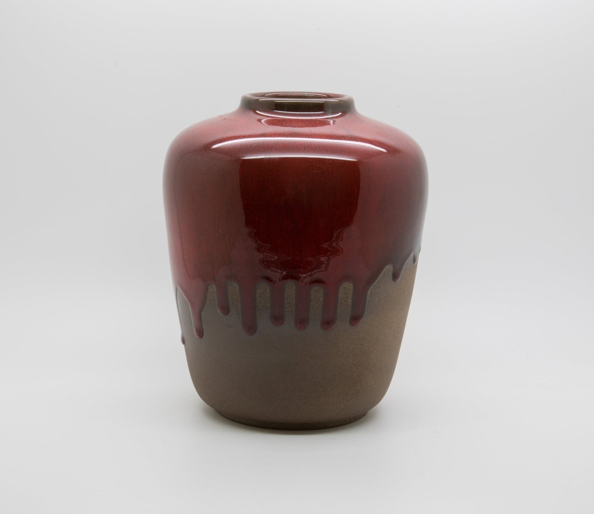 Nymølle GUNNAR NYLUND Red Oxblood Drip Glazed Stoneware Vase Mollaris.com 