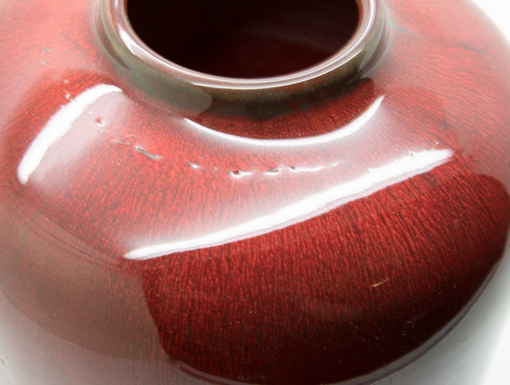 Nymølle GUNNAR NYLUND Red Oxblood Drip Glazed Stoneware Vase Mollaris.com 