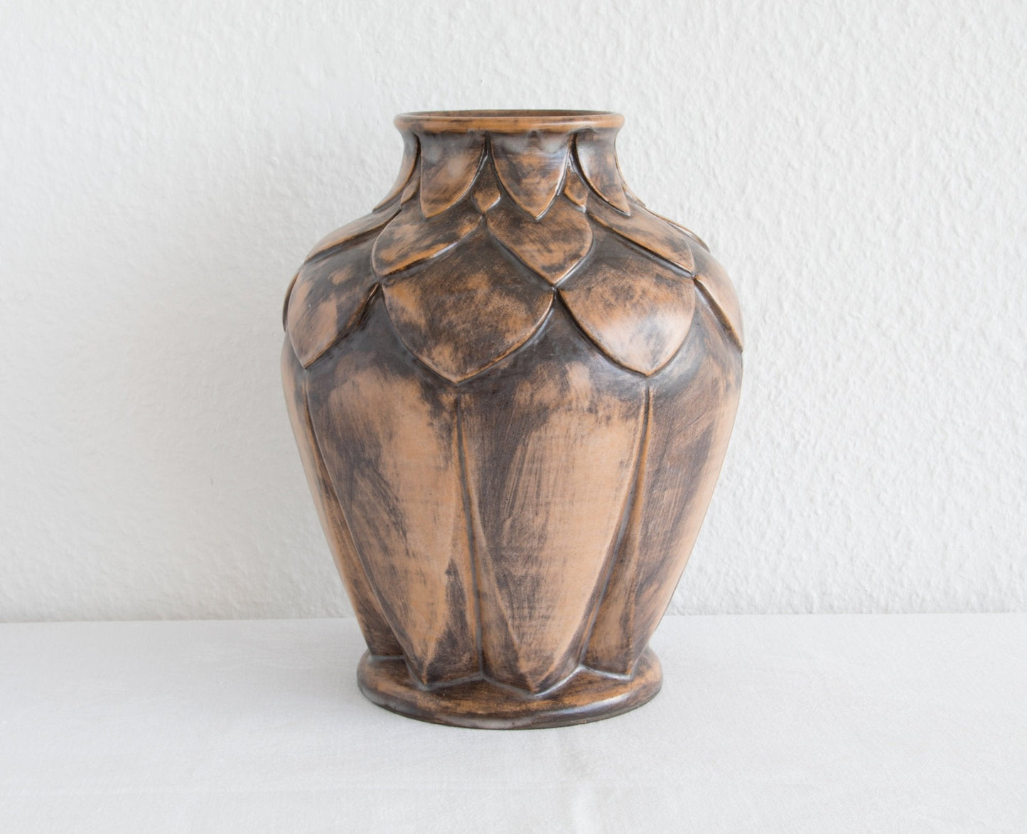 OVE RASMUSSEN Large Unique Brown Glazed Ceramic Vase Mollaris.com 