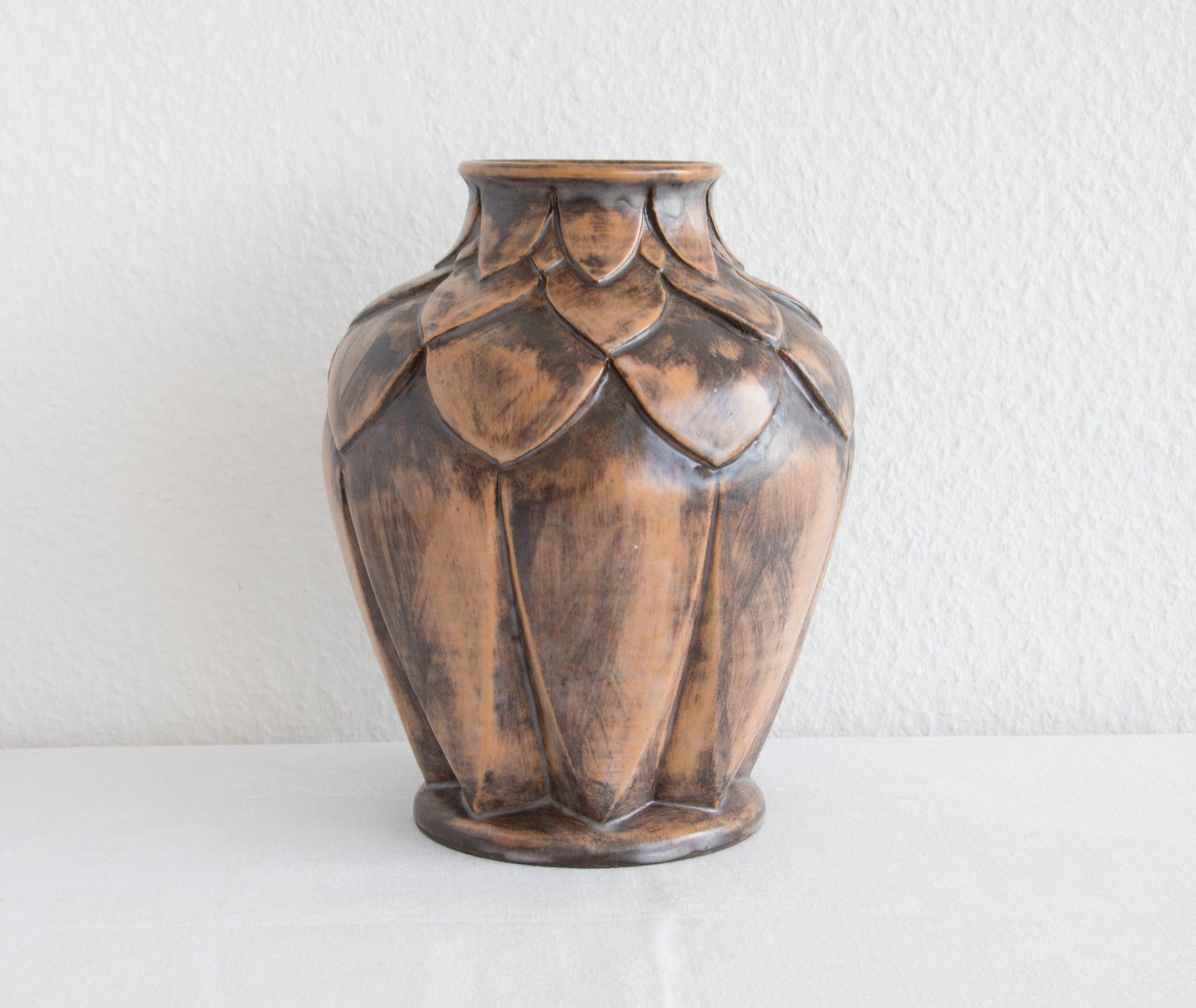 OVE RASMUSSEN Large Unique Brown Glazed Ceramic Vase Mollaris.com 