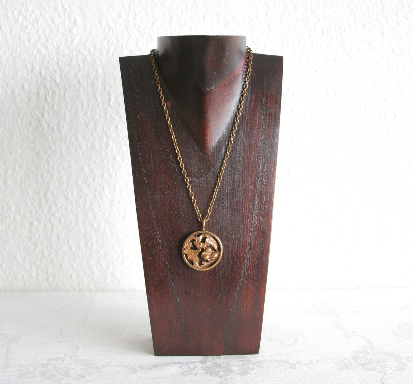 PENTTI SARPANEVA Modernist Brutalist Bronze Necklace Pendant Mollaris.com 