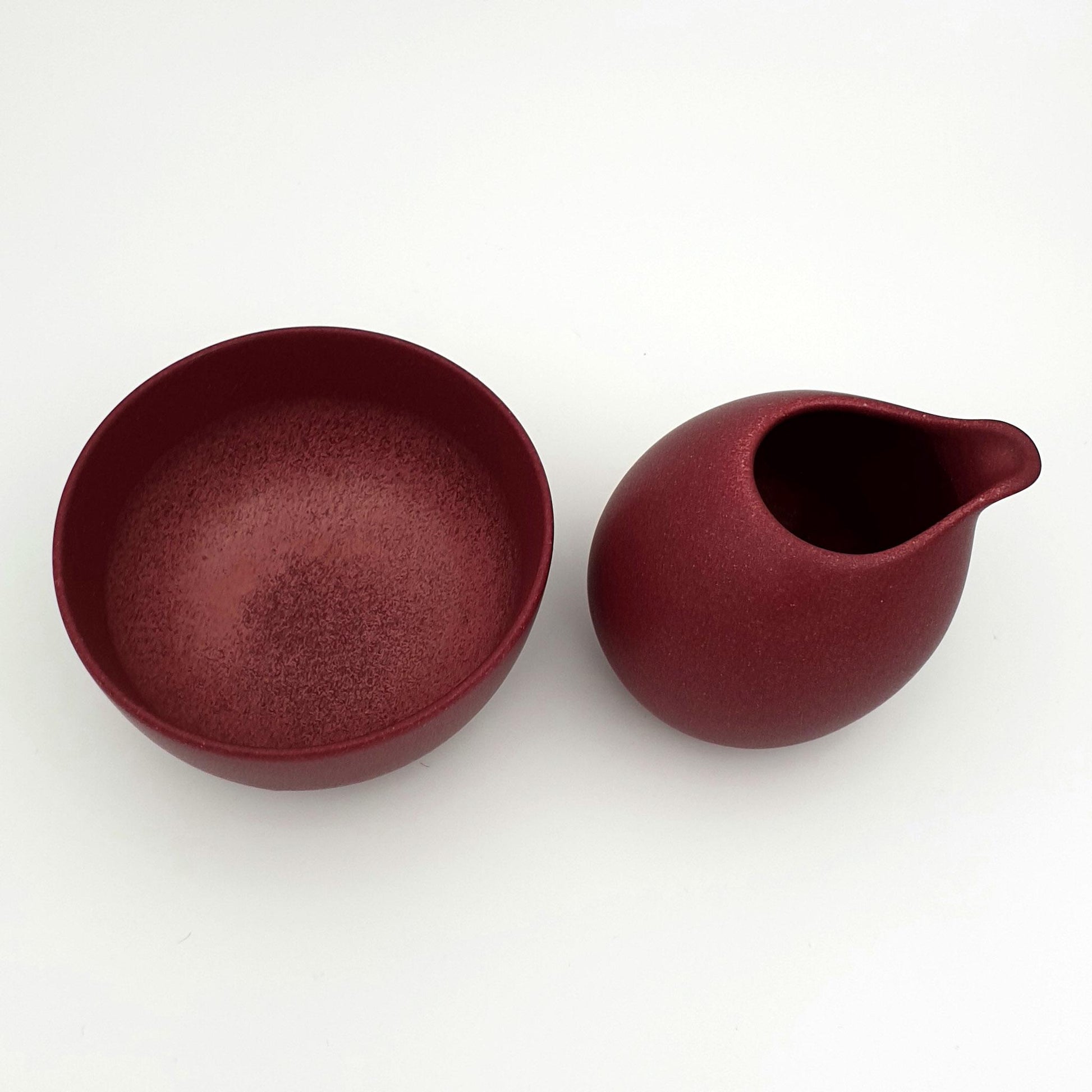 PER REHFELDT Søholm Tableware Dusty Burgundy Red ÅBO Ceramic Teapot set Mollaris.com 