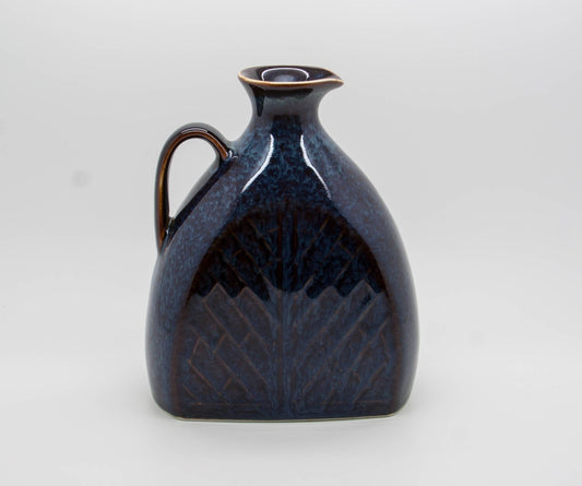 Rörstrand CARL HARRY STÅLHANE Blue Harefur Bottle Stoneware Vase Mollaris.com 