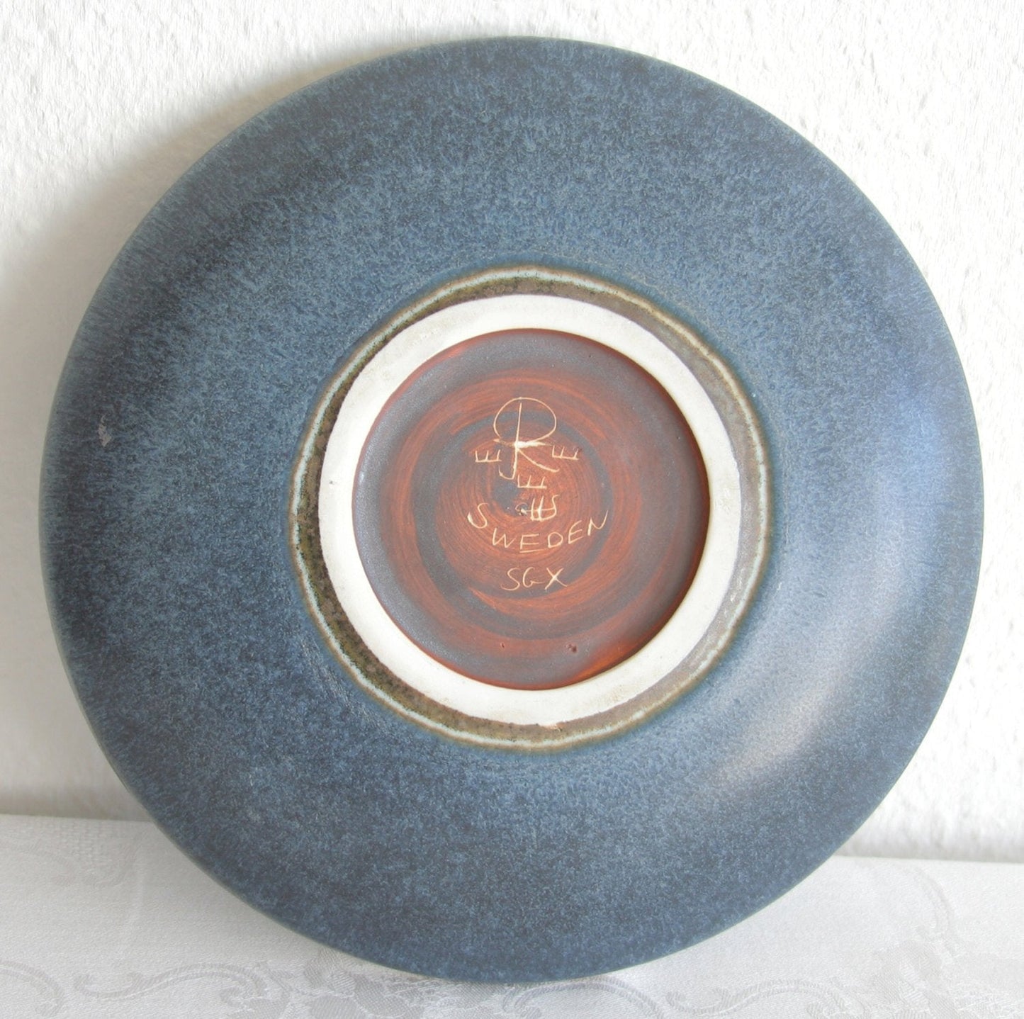 Rörstrand CARL HARRY STÅLHANE Blue Harefur Glazed Stoneware Bowl Dish Mollaris.com 