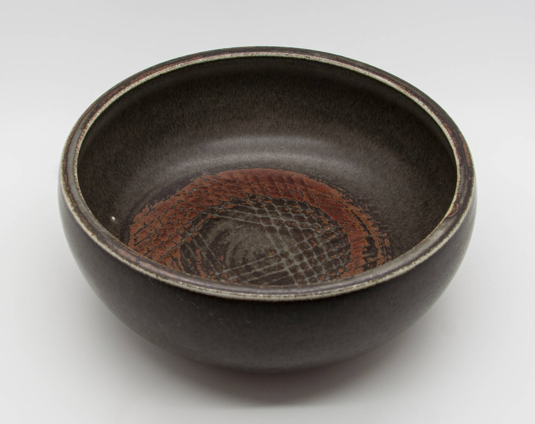 Rörstrand CARL HARRY STÅLHANE Brown Glazed Atelje Stoneware Bowl Mollaris.com 