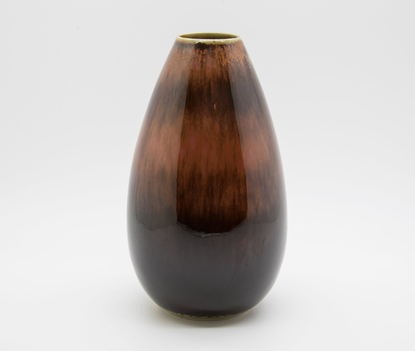 Rörstrand CARL HARRY STÅLHANE Brown Orange Glazed Stoneware Vase Mollaris.com 