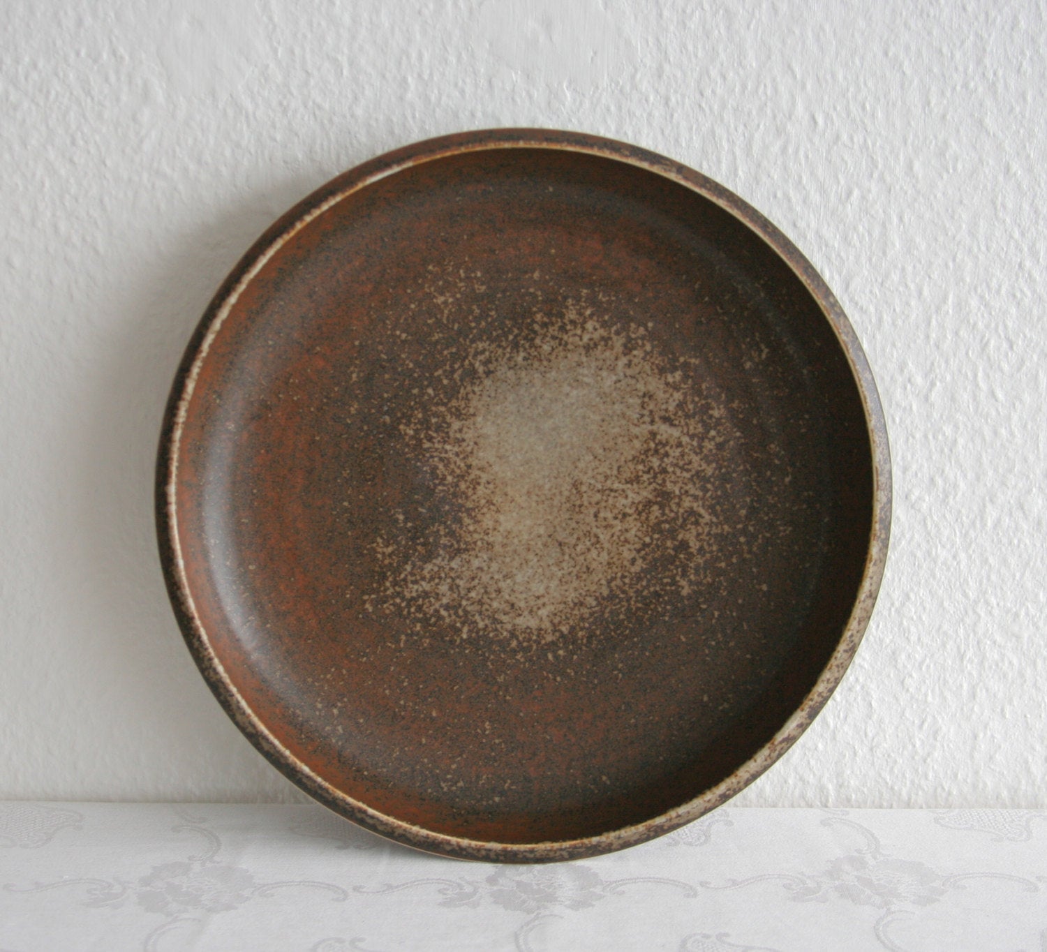 Rörstrand CARL HARRY STÅLHANE Large Brown Harefur Glazed Stoneware Bowl Dish Mollaris.com 