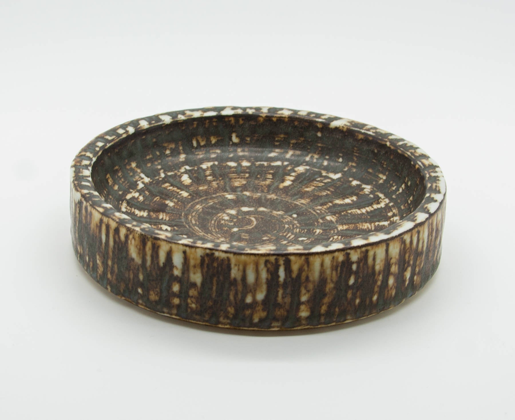 Rörstrand GUNNAR NYLUND Small RUBUS Brownish Harefur Stoneware Bowl Mollaris.com 