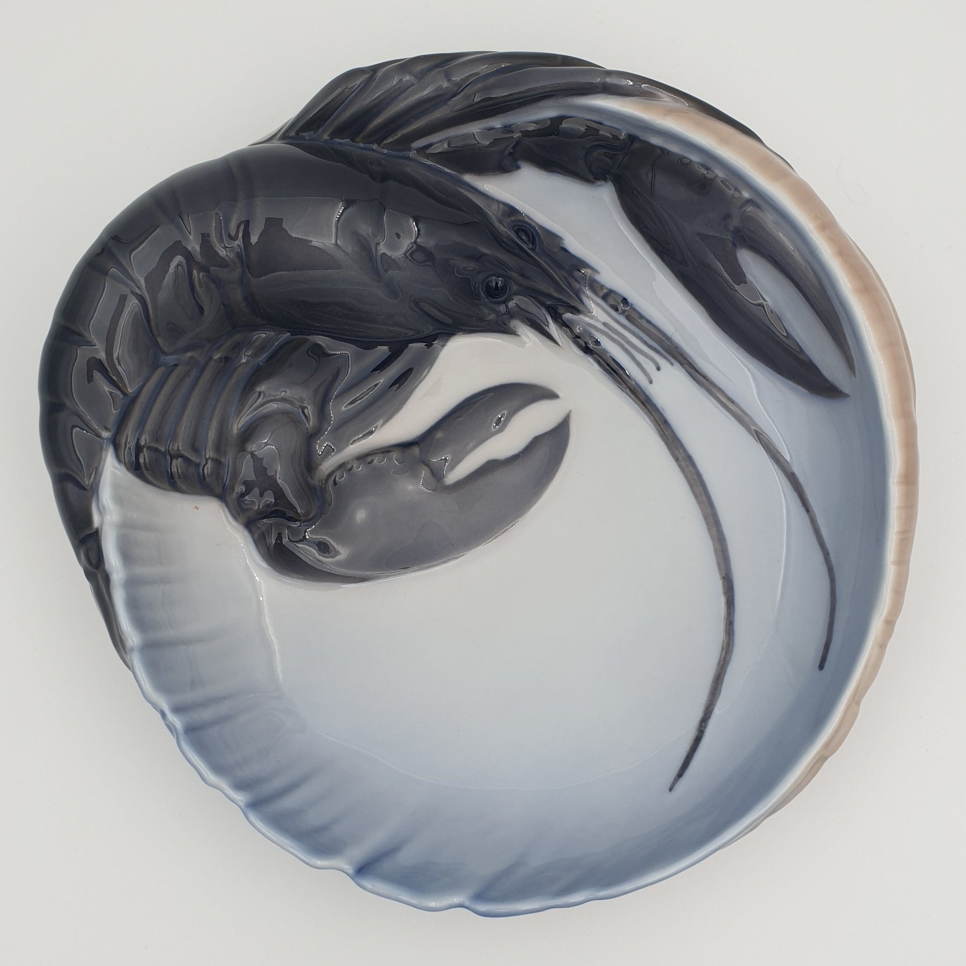 Royal Copenhagen JØRGEN BALSLØV Porcelain Lobster Bowl / Tray Mollaris.com 