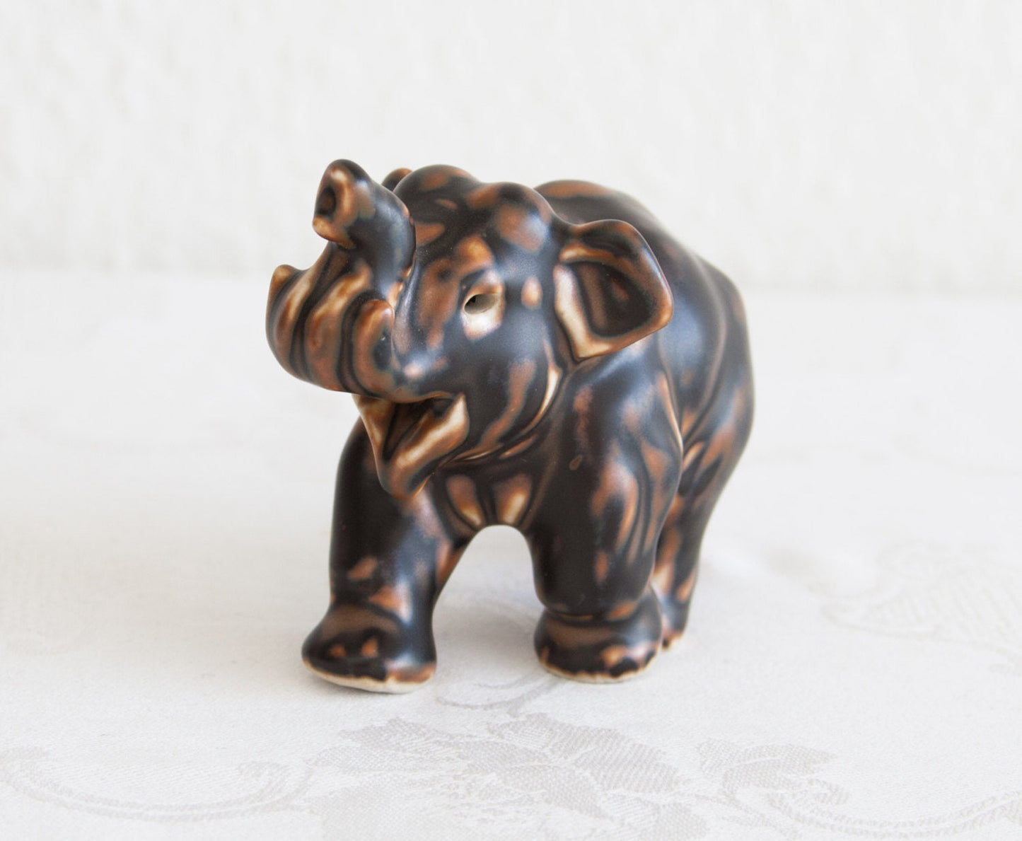 Royal Copenhagen KNUD KYHN Sung Glazed ELEPHANT Calf Stoneware Figurine # 20220 Mollaris.com 