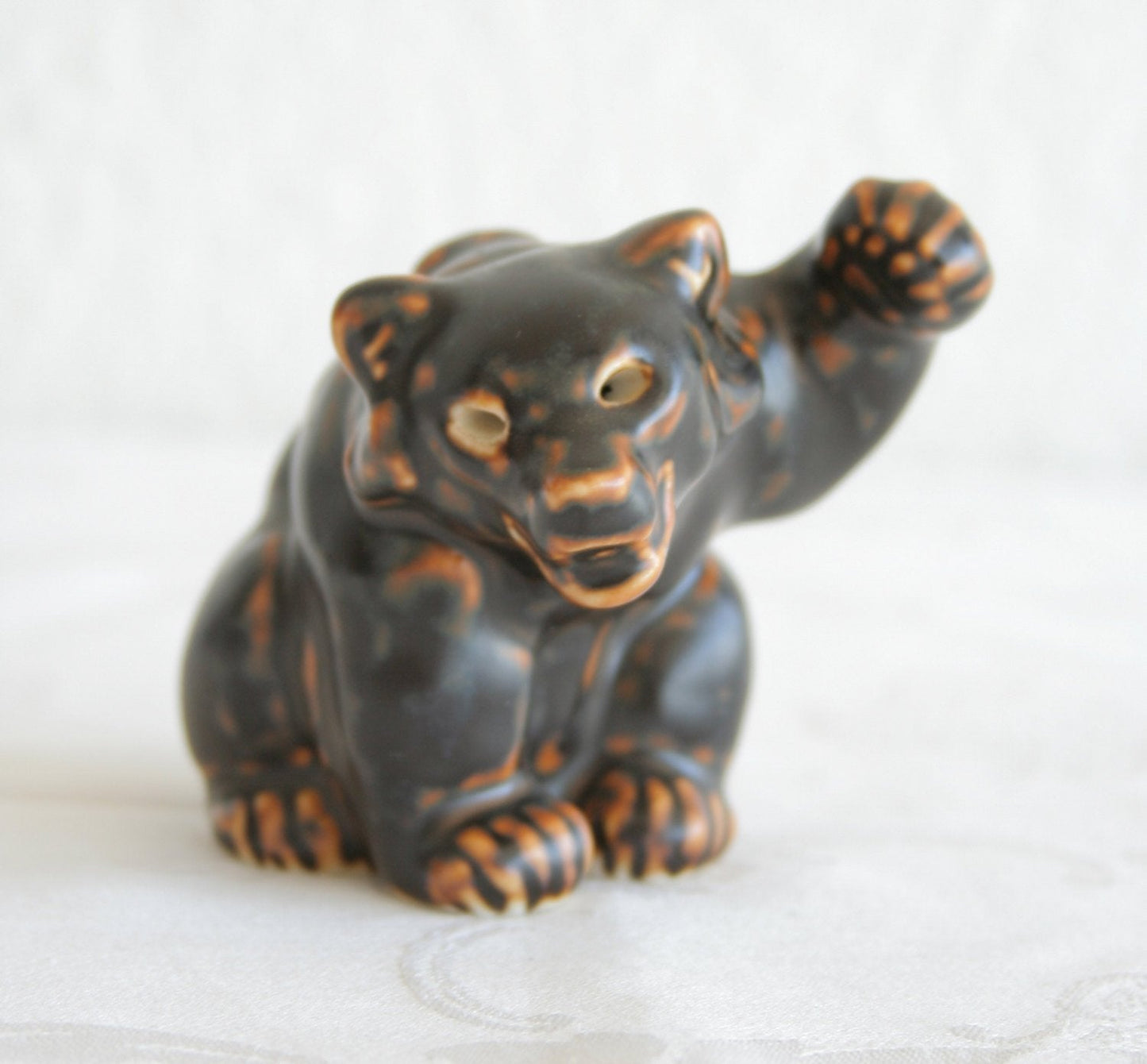 Royal Copenhagen KNUD KYHN Sung Glazed Stoneware Bear Cub Figurine # 21433 Mollaris.com 