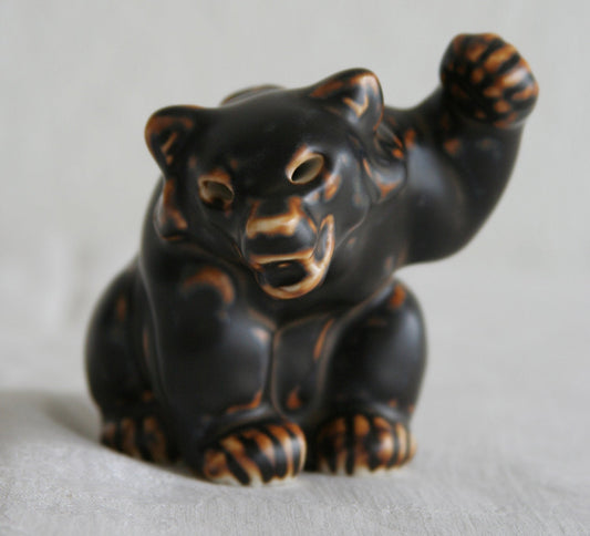 Royal Copenhagen KNUD KYHN Sung Glazed Stoneware Bear Cub Figurine # 21433 Mollaris.com 