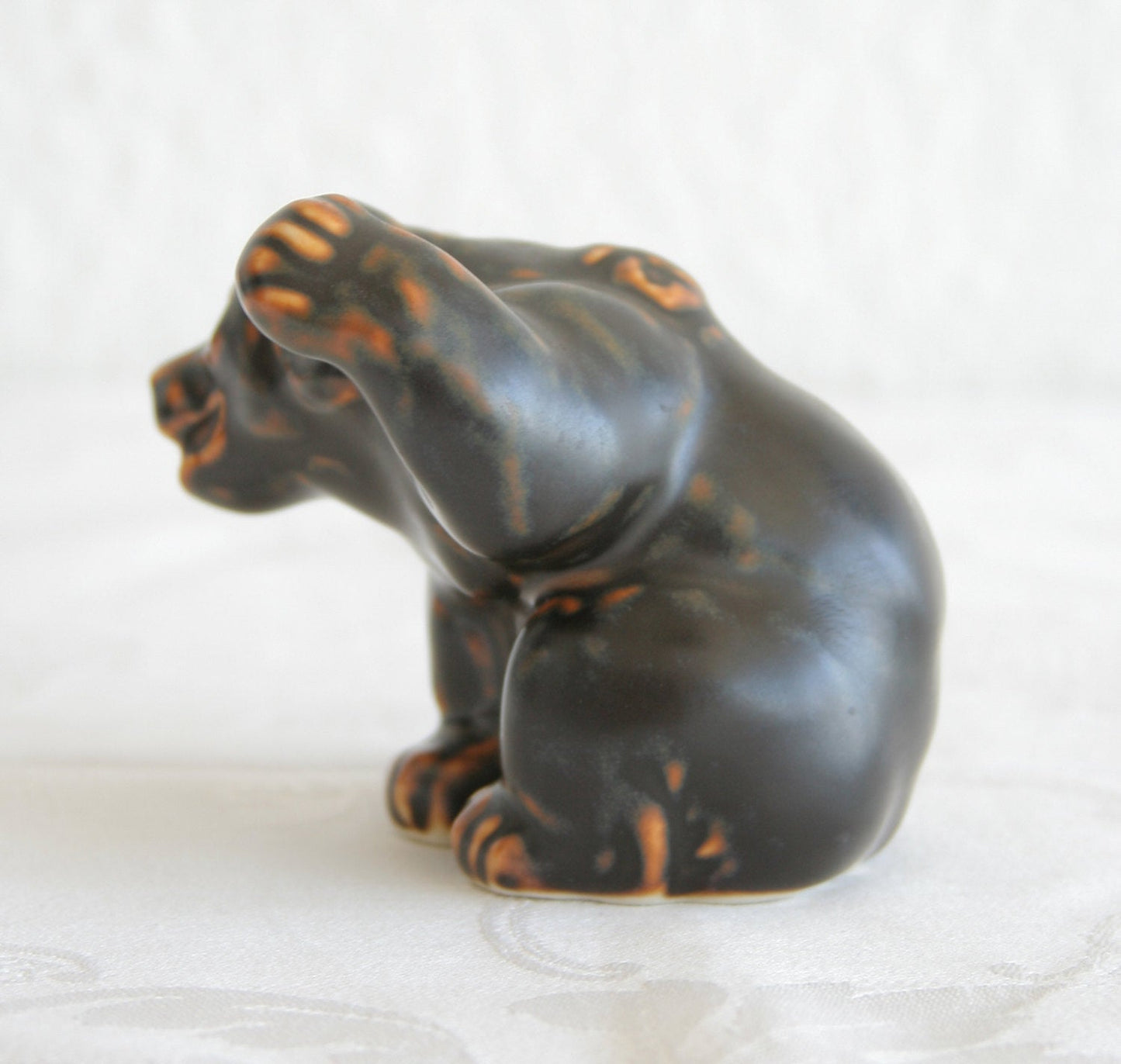 Royal Copenhagen KNUD KYHN Sung Glazed Stoneware Bear Cub Figurine # 21433 Mollaris.com 