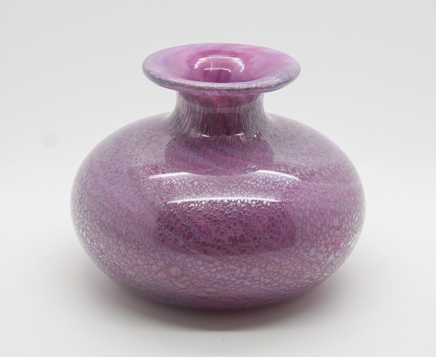 SIDSE WERNER Holmegaard TROLDGLAS Amethyst Marbled Crystal Glass Vase Mollaris.com 