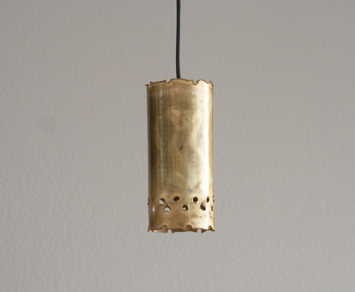 SVEN AAGE HOLM SØRENSEN Modernist BRUTALIST Gilded Brass Pendant Light Mollaris.com 