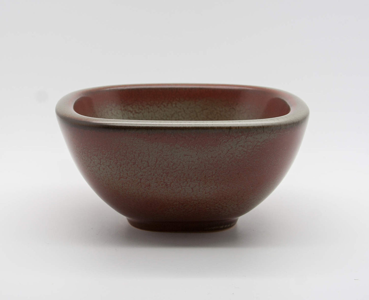 VALDEMAR PETERSEN Bing & Grøndahl Squarish Green and Red Glazed Stoneware Bowl Mollaris.com 