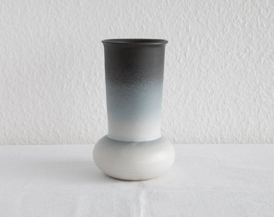 WÜRTZ Ceramics Contemporary Black Grey Gradient-Glazed Stoneware Vase Mollaris.com 